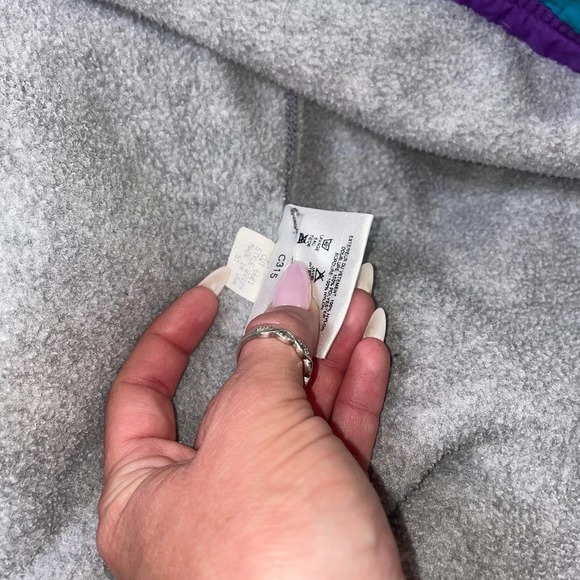 Patagonia coat Vintage jacket fleece lined nylon exterior full zip up snap SZ S - Picture 6 of 12